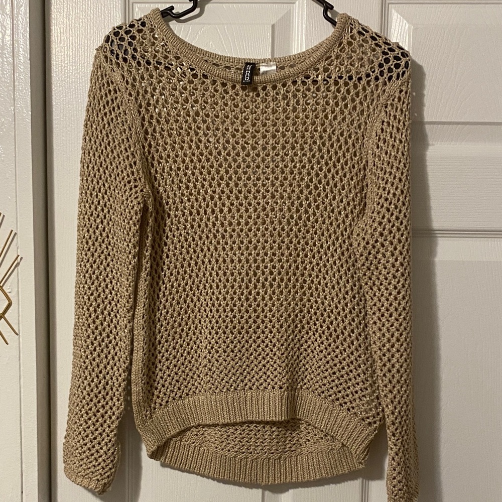 H&M Divided Tan Knit Sweater